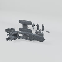 Rubble March Cannon complete unassembled resin kit turntable.