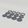 Fantasy Manhole Set, 12-Piece 28mm Terrain turntable showing the included terrain pieces