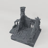 Gabled House Ruin with Chimney - Turntable of the exact included terrain geometry