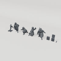 Iron Advance Medium Mortar Team. Complete kit, supplied unpainted. SKU IROADV-FI4H-MOL. Variant 55131784741201.