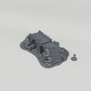 Broken Bridge turntable with 28mm scale figure for reference; figure not included