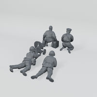 Rubble March Gunner complete unassembled resin kit turntable.