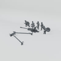 Rubble March Field complete unassembled five-figure field gun kit turntable.