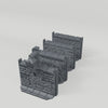 Stone Wall Set IV, 28mm Fantasy Terrain turntable showing the included terrain pieces