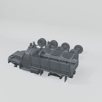 Rubble March Lorry complete unassembled resin kit turntable.