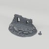 Dun Kaeroth Ruin 3 turntable with 28mm scale figure for reference; figure not included
