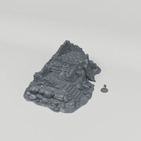 Dun Kaeroth Ruin 8 turntable with 28mm scale figure for reference; figure not included