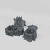 Arcane Townhouse, 28mm Fantasy Terrain turntable showing the included terrain pieces