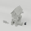 Jail House turntable with dark grey 28mm miniature for scale
