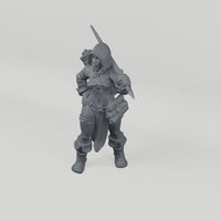Human Battle Mage. Exact unpainted sculpt turntable. SKU HUMBAT-O6EH-MOL. Supplied unpainted.