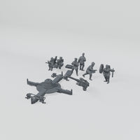 Rubble March AA Gun complete unassembled resin kit turntable.