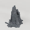 Broken Stone Tower Wall - Turntable of the exact included terrain geometry