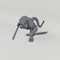 Ratfolk 1 unpainted resin miniature turntable