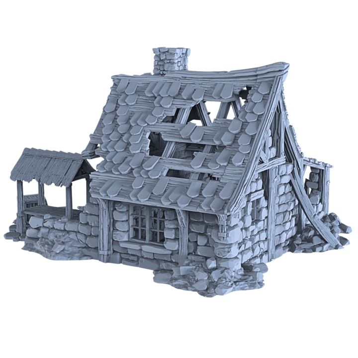 Ruined Blacksmith - 28mm DND/Wargame/RPG Terrain - Molten Prints