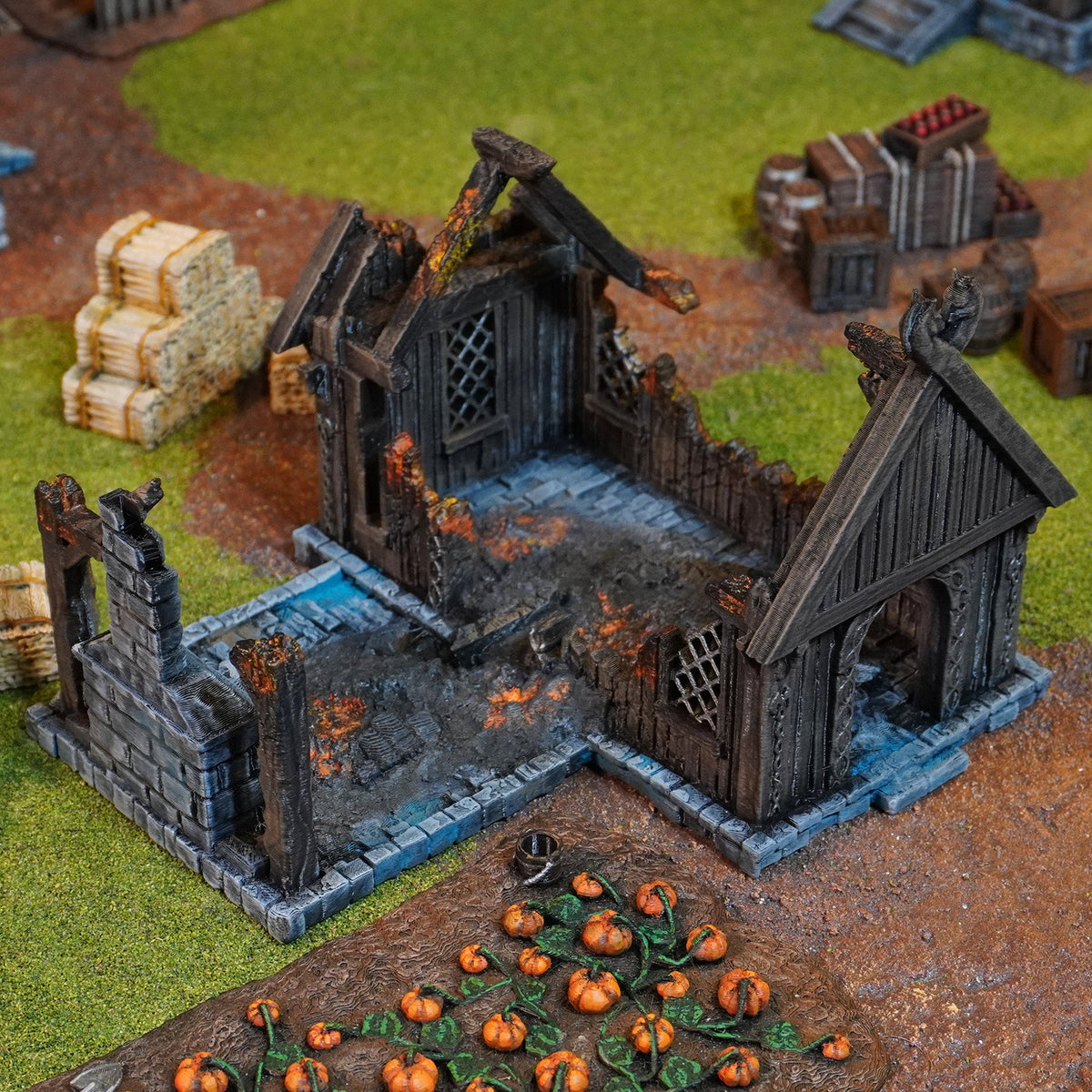 Ruined Blacksmith - 28mm Tabletop Terrain - Molten Prints
