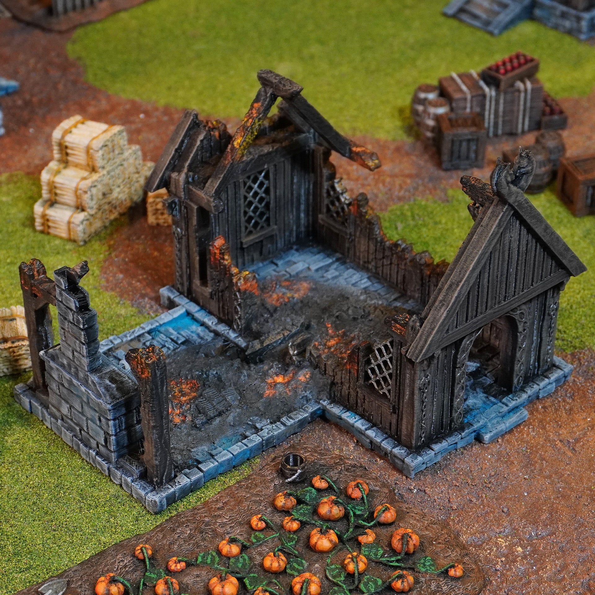 Ruined Blacksmith - 28mm Tabletop Terrain - Molten Prints