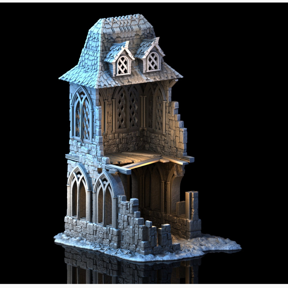 Ruined House - 28mm Tabletop Terrain - Molten Prints