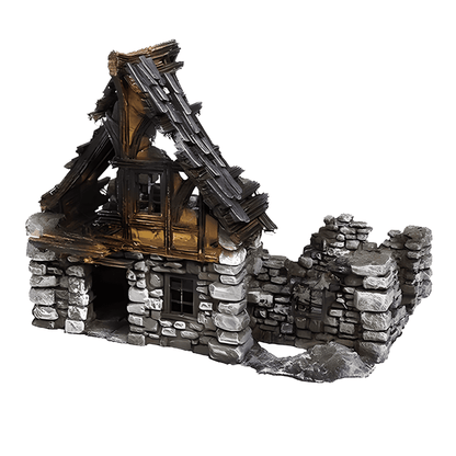 Ruined Medieval House C - 28mm DND/Wargame/RPG Terrain - Molten Prints