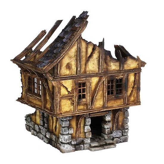 Ruined Medieval House E - 28mm DND/Wargame/RPG Terrain - Molten Prints