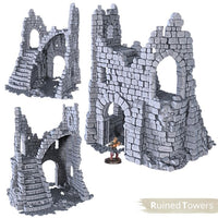 Ruined Tower B - 28mm DND/Wargame/RPG Terrain - Molten Prints