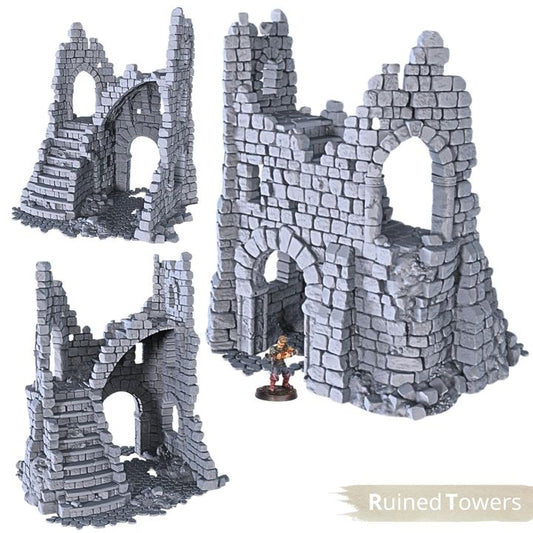 Ruined Tower B - 28mm DND/Wargame/RPG Terrain - Molten Prints