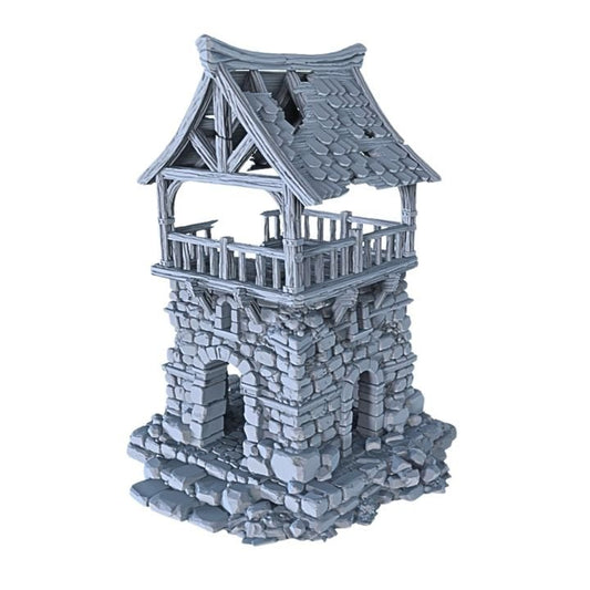 Ruined Watchtower - 28mm DND/Wargame/RPG Terrain - Molten Prints