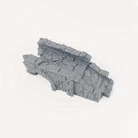 Ruined Bridge with Low Parapet - Exact included printed components, alternate view