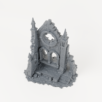 Rose Window Church Front - Exact included printed components, alternate view