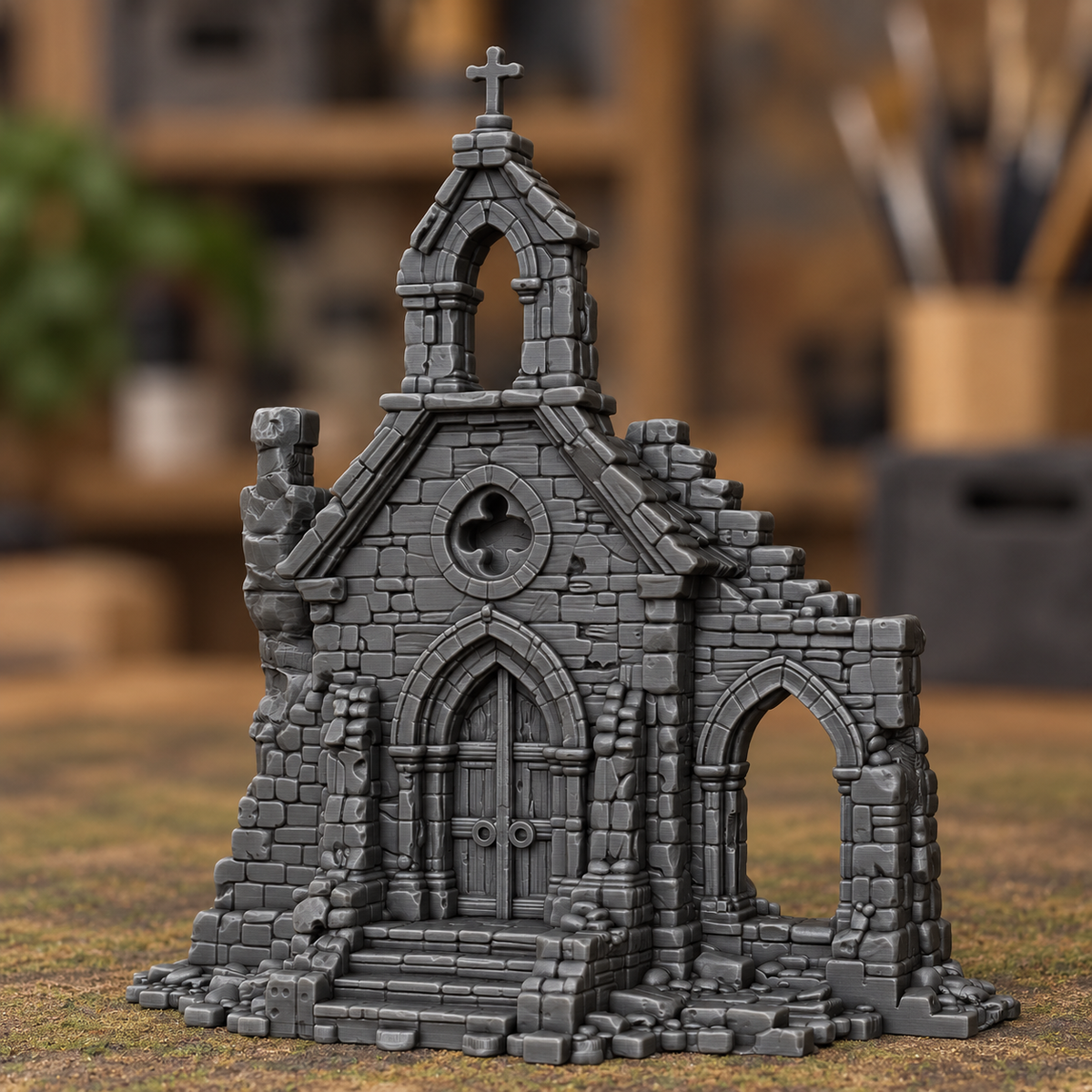 Bell Arch Church Ruin - Digital product illustration