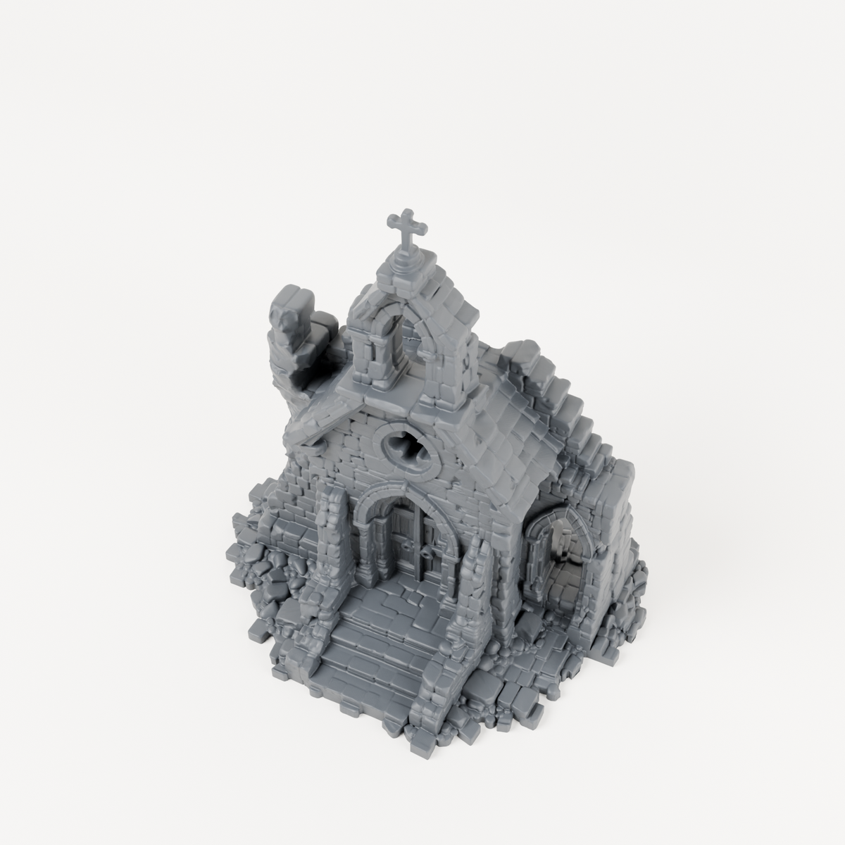 Bell Arch Church Ruin - Exact included printed components, alternate view
