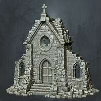 Cross Gable Church Ruin - Supplied digital geometry reference