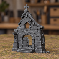 Timber Gable Chapel Front - Digital product illustration