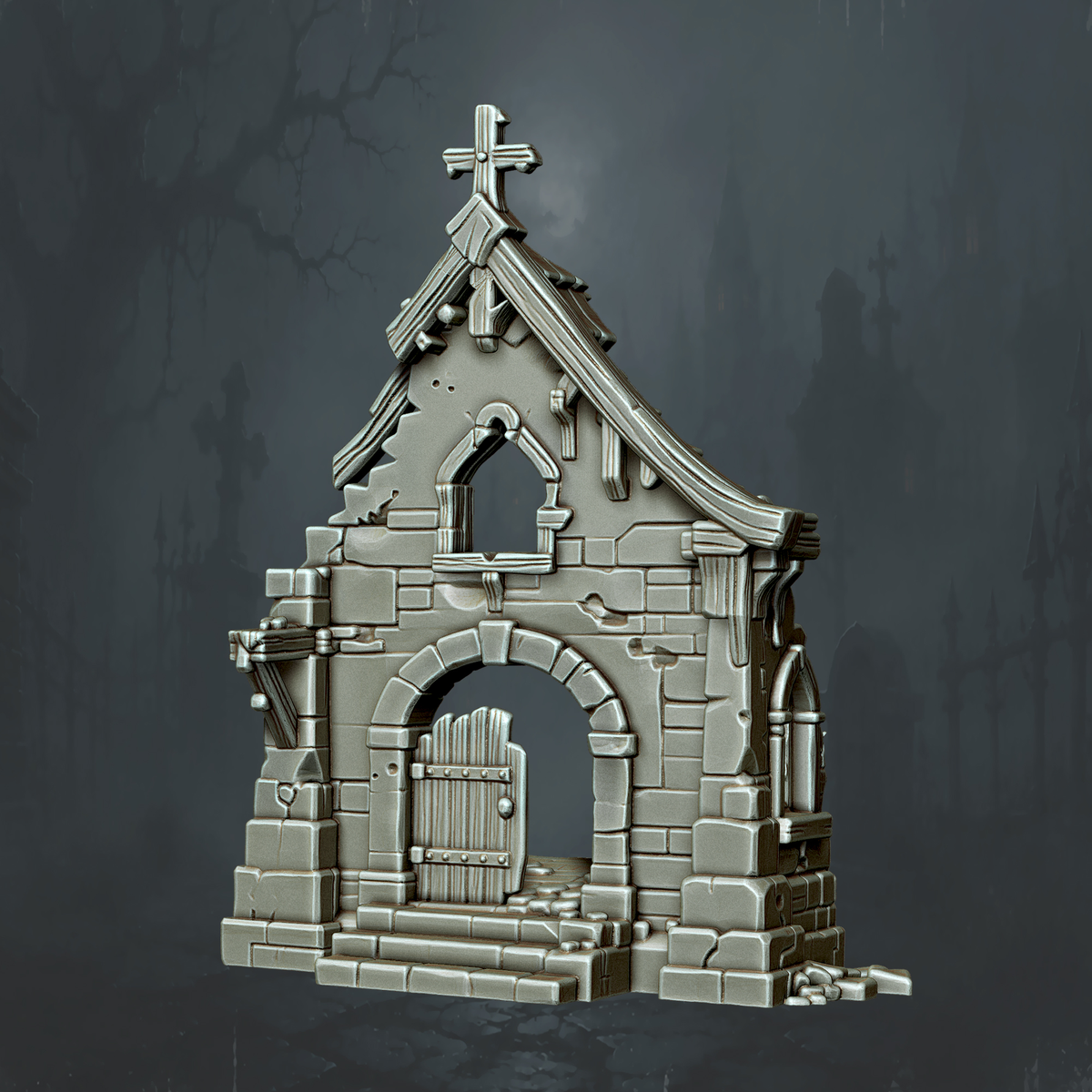 Timber Gable Chapel Front - Supplied digital geometry reference