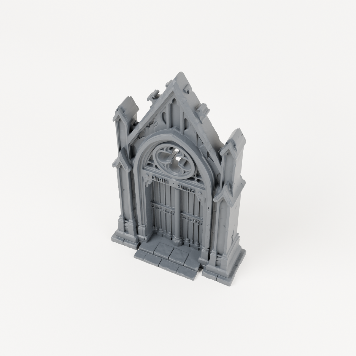 Gothic Chapel Doorway - Exact included printed components, alternate view