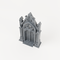 Gothic Chapel Doorway - Exact included printed components, alternate view
