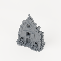 Shuttered Scroll Gable Facade - Exact included printed components, alternate view