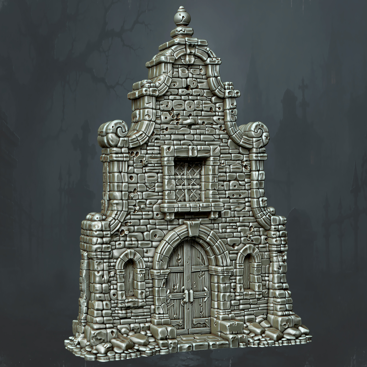 Ornate Scroll Gable Facade - Supplied digital geometry reference