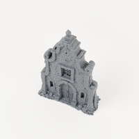 Ornate Scroll Gable Facade - Exact included printed components, alternate view