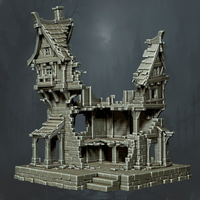 Twin Gable House Ruin - Supplied digital geometry reference