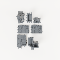 Ruined Spire Gatehouse - Exact included printed components, overhead view