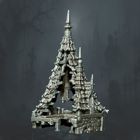 Ruined Tower with Tiled Spires - Supplied digital geometry reference