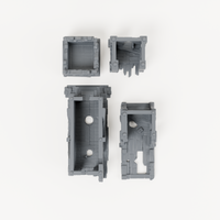 Ruined Watchtower with Platforms - Exact included printed components, overhead view