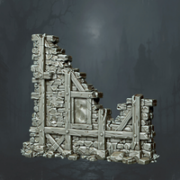 Timber Braced Ruined Wall - Supplied digital geometry reference