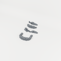 Sandbag Barricades Set unpainted 28mm tabletop terrain