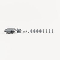 Iron Advance Turreted Armoured Car. Complete kit, supplied unpainted. SKU IROADV-61IH-MOL.