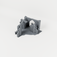 Small Medieval Ruin 02 unpainted 28mm tabletop terrain, supplied as separate printed parts