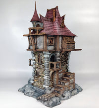 Cliffside Manor painted reference example, product supplied grey and unpainted