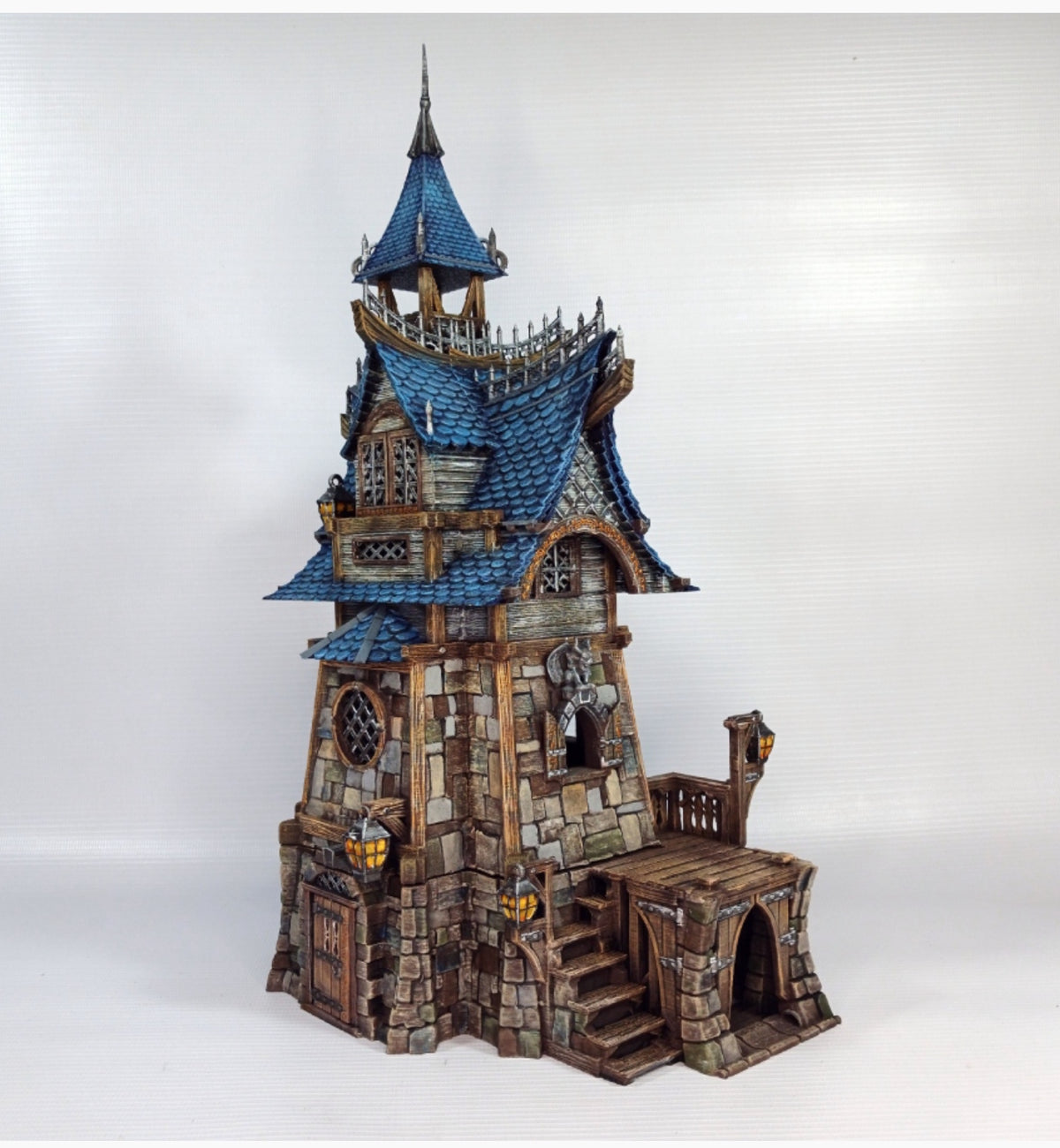 Arcane Townhouse painted reference example, product supplied grey and unpainted