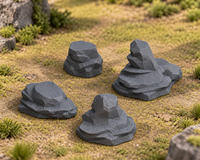 Supplementary product photo for Stone Formations - 3D Printed Terrain for Epic Adventures in unpainted charcoal grey PLA