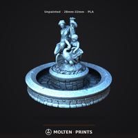 Swan Fountain - 28mm DND/Wargame/RPG Terrain - Molten Prints
